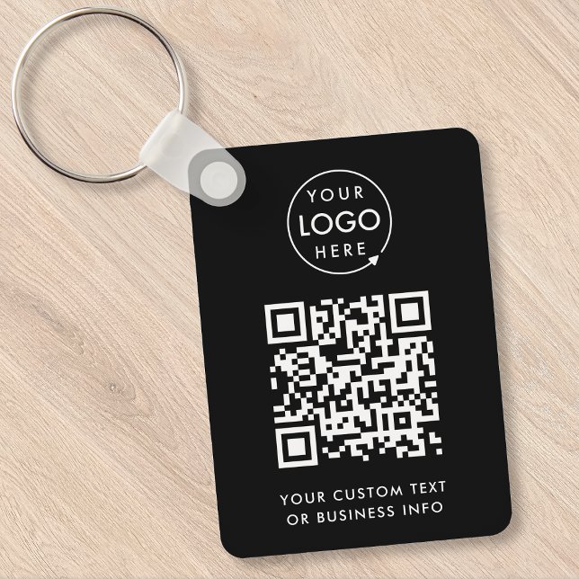 QR-kod | Enkel svart Professionell för Logotyp i f Nyckelring (Skapare uppladdad)