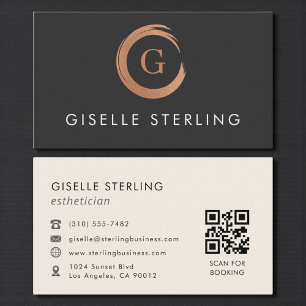 QR-kod Estetiker Modern Minimalist Visitkort