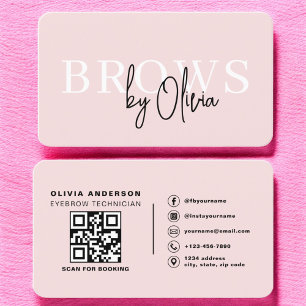 QR-kod Eyebrows Brows Teknisk Rosa Visitkort