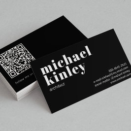 QR-kod fet modern minimalistisk professionell svar Visitkort