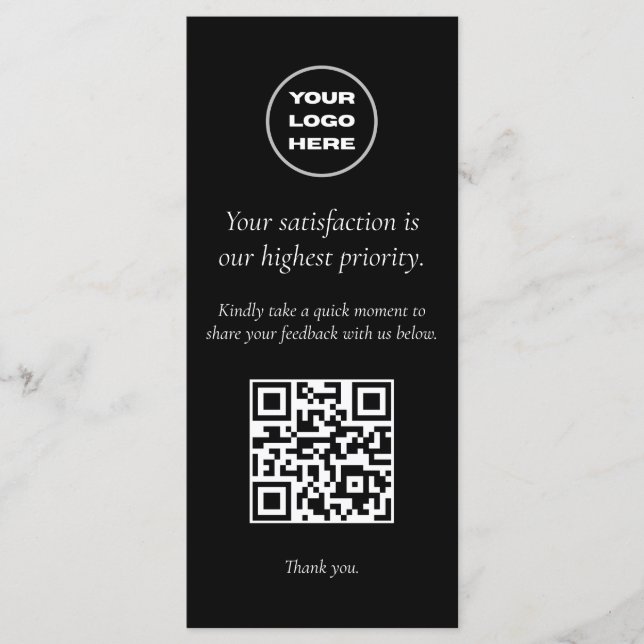 QR-kod Flyer för serverböcker med checkar eller Meny (Framsida)