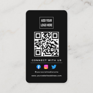 QR-kod följ genomsökning för att ansluta till USA  Visitkort
