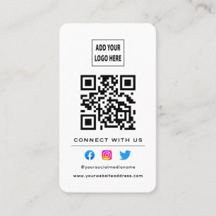 QR-kod följ genomsökning för att ansluta till USA Visitkort