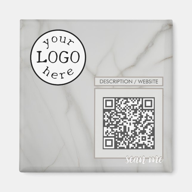 QR-kod för affärsverksamhet/händelsemässig Elegant Magnet (Framsidan)
