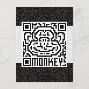 QR-kod för apa Vykort