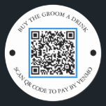 QR-kod för bachelor party Köp en dryck i Groom Runt Klistermärke<br><div class="desc">Se till att brudgummen inte behöver betala för en enda dryck med underbara Bachelor Party Venmo QR-kodmärket! Köp en till hela besättningen! Lägg bara till en egen QR-kodavbildning för Venmo,  PayPal eller Pengarar App. Alla vid party kan enkelt söka igenom denna QR-kod och överföra höger till ditt konto!</div>