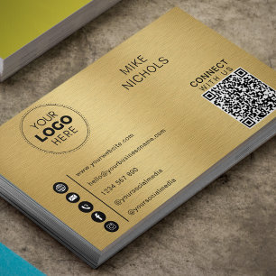 QR-kod för bortfall av Metall-effekten i Guld, ans Visitkort