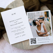 QR-kod för Bröllop-fotofoto för elegant minimalist