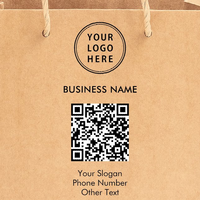 QR-kod för Business Logotyp Självfärgande Stämpel (Skapare uppladdad)