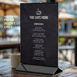QR-kod för Cafe Menu-kod som beställer svarta papp