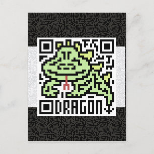 QR-kod för draken Vykort