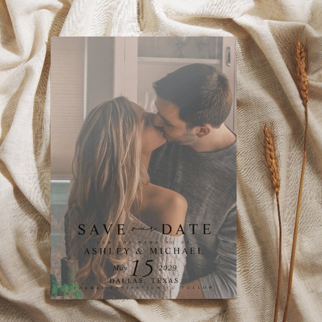 QR-kod för elegant 2 Photo Bröllop webbplats Spara Datumet (Save Our Date!💍 #ForeverLove)