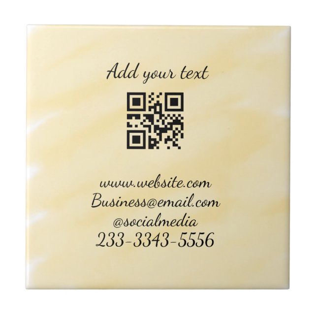 QR-kod för enkel anpassningsbar lägger till namnte Kakelplatta (Framsidan)