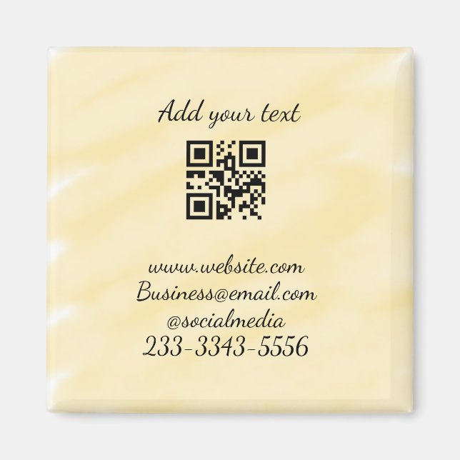 QR-kod för enkel anpassningsbar lägger till namnte Magnet (Framsidan)