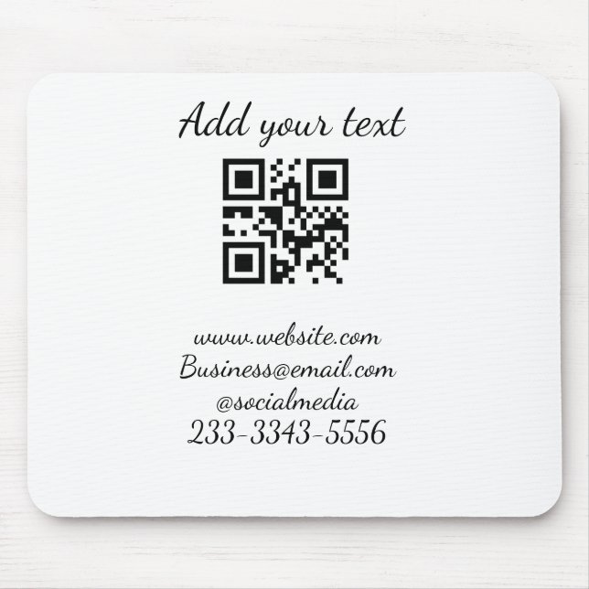 QR-kod för enkel anpassningsbar lägger till namnte Musmatta (Framsidan)