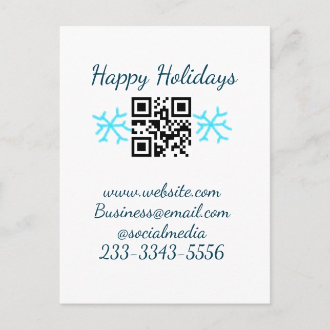 QR-kod för enkel anpassningsbar lägger till namnte Vykort (Framsida)