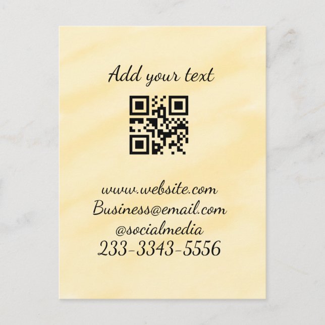 QR-kod för enkel anpassningsbar lägger till namnte Vykort (Framsida)