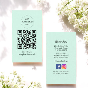 QR-kod för enkel Grönt Spa Salon Visitkort