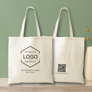 QR-kod för enkel Logotyp för företag Tygkasse