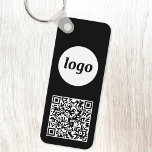 QR-kod för enkel Logotyp, svart och vit Nyckelring<br><div class="desc">Lägg till din egen logotyp och QR-kod till denna slående minimalistiska professionell. Underbar för anpassning av anställda eller som en marknadsföringsprodukt för anställda,  kunder och kunder.</div>