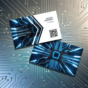 QR-kod för enkel Tech Ingenjör-Elegant Visitkort