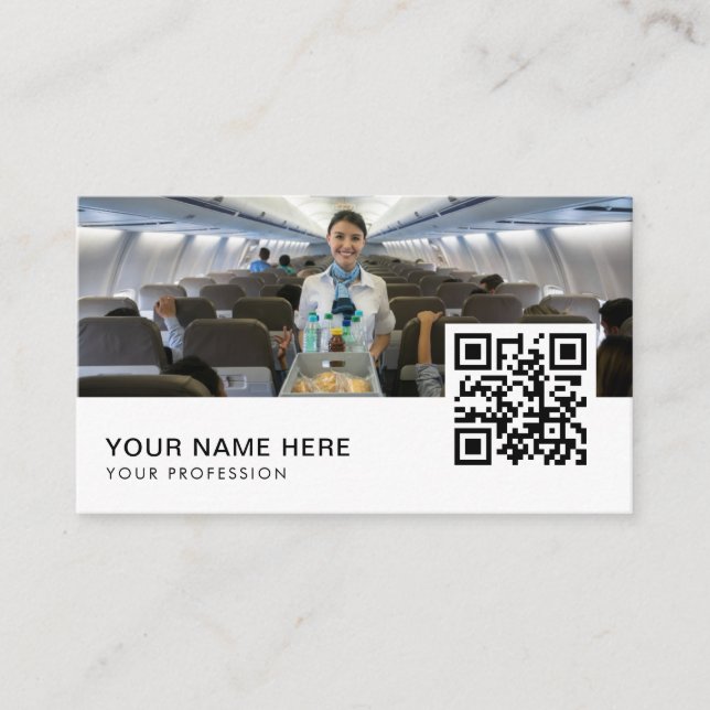 QR-kod för flygledaren Visitkort (Framsida)