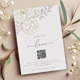 QR-kod för foto i Kärlek Elegant bröllop Tilläggskort