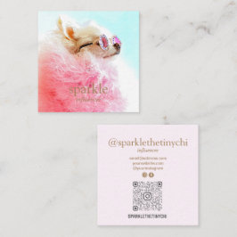 QR-kod för fotoskannerbar personlig Fyrkantigt Visitkort