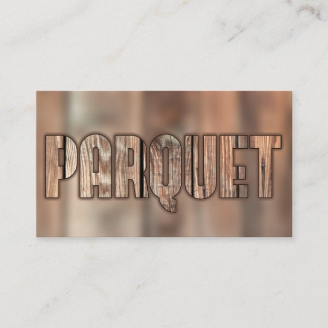 QR-kod för golvbeläggning av rostfritt trä stil Visitkort (Framsida)