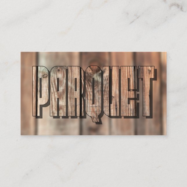 QR-kod för golvbeläggning av rostfritt trä stil Visitkort (Framsida)