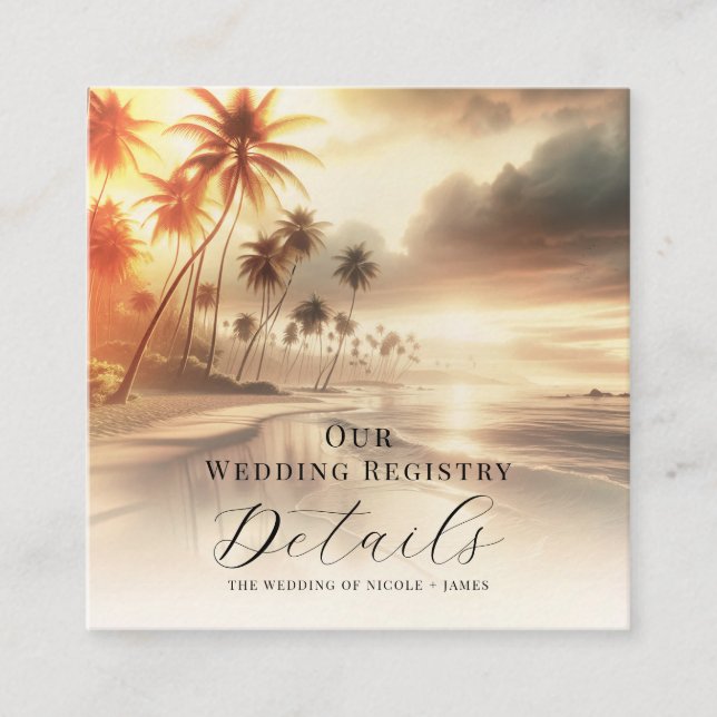 QR-kod för handflatan Träd Kustströksreaktorn QR Fyrkantigt Visitkort (Framsida)