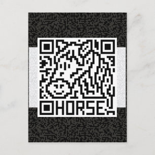 QR-kod för hästen Vykort