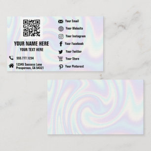 QR-kod för hologram på visitkort för sociala medie