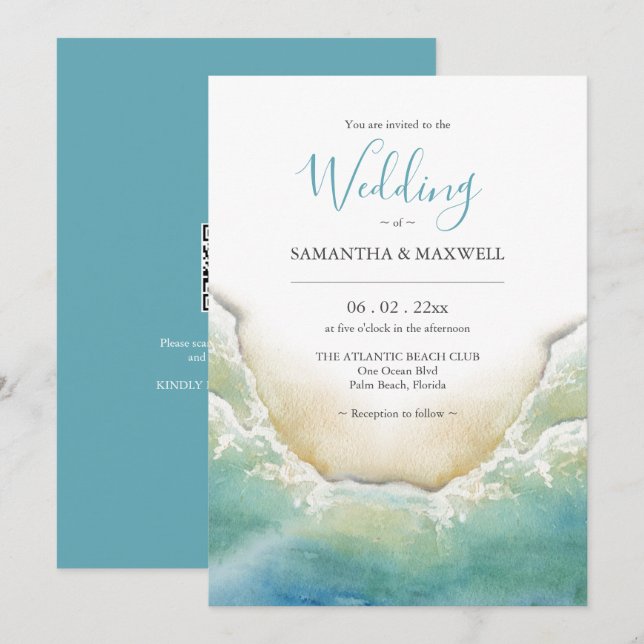 QR-kod för inbjudan till målbröllop (Fram/baksida)