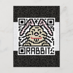 QR-kod för kanin Vykort