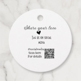  QR-kod för kärlek-sökning lägger till social-info Gåvor Etiketter