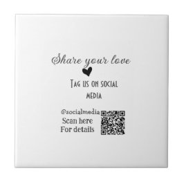  QR-kod för kärlek-sökning lägger till social-info Kakelplatta