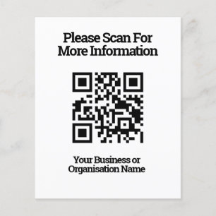 QR-kod för kundinformation på ett pappersark