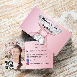  QR-kod för  kvinnligt rosa Visitkort