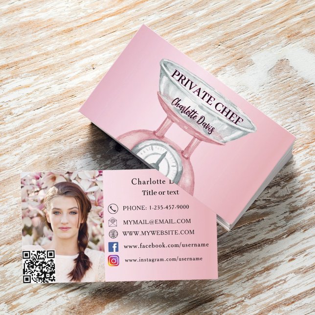  QR-kod för  kvinnligt rosa Visitkort (Skapare uppladdad)