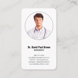 QR-kod för lodräts minimalistiska medicinska Dokto Visitkort