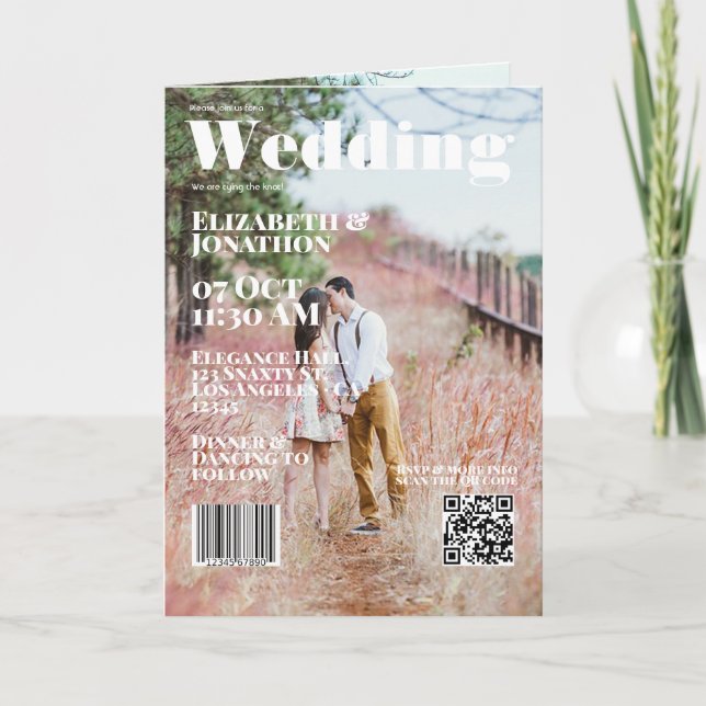 QR-kod för magasin Bröllop Inbjudan (Framsida)