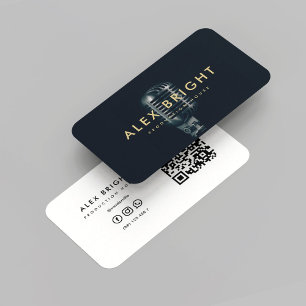 QR-kod för minimal Elegant-Singer-produktion Visitkort