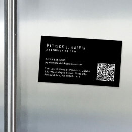 QR-kod för minimal Professionell, svart Magnetiska Visitkort