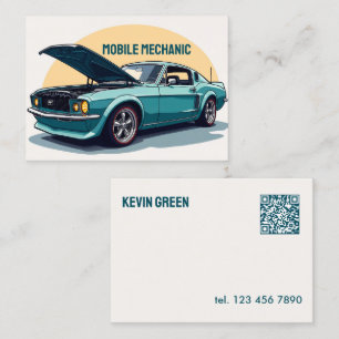 QR-kod för mobil mekanism Visitkort