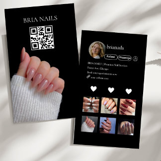QR-kod för nageltekniker Visitkort