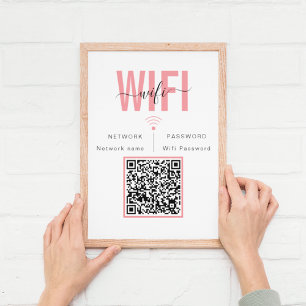 QR-kod för nätverkslösenord för WIFI Poster