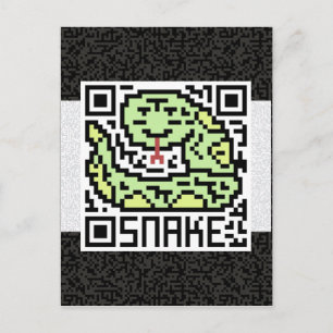 QR-kod för orm Vykort