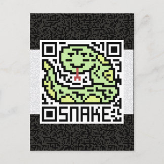 QR-kod för orm Vykort