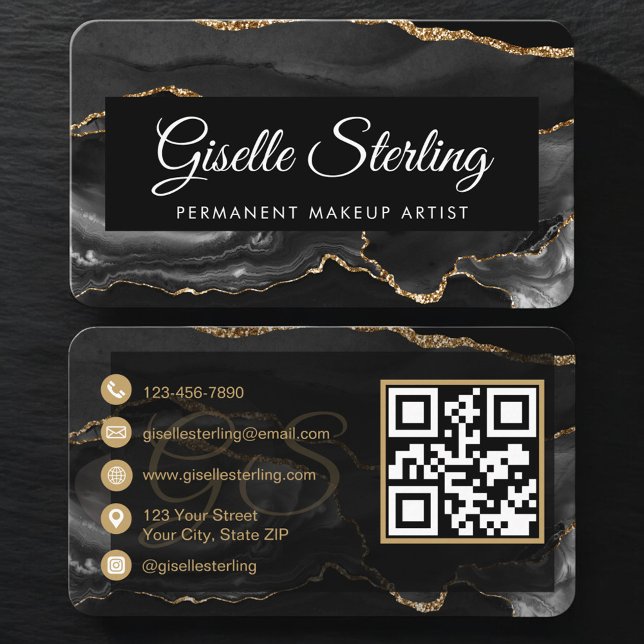 QR-kod för permanent makeup-artist Visitkort (Skapare uppladdad)